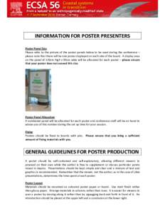 Microsoft Word - Poster Information - ECSA.doc