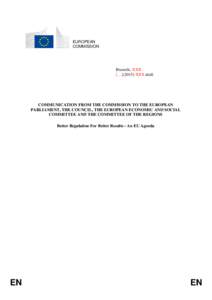 EUROPEAN COMMISSION Brussels, XXX […](2015) XXX draft