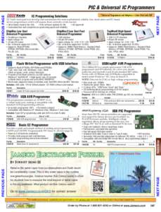 Electronic engineering / Non-volatile memory / Integrated circuits / Instruction set architectures / Computer memory / PIC microcontroller / Programmer / Universal Serial Bus / EPROM / Computer hardware / Microcontrollers / Electronics