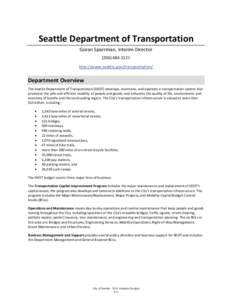 Transportation planning / Sustainable transport / Urban studies and planning / Neighborhoods in Seattle / South Lake Union Streetcar / Seattle / Complete streets / Intelligent transportation system / Transport / Land transport / Road transport