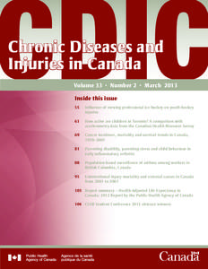 Chronic Diseases and Injuries in Canada Volume 33 · Number 2 · March 2013 Inside this issue 55