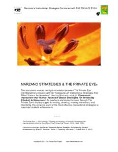 MARZANO STRATEGIES & The Private Eye.doc