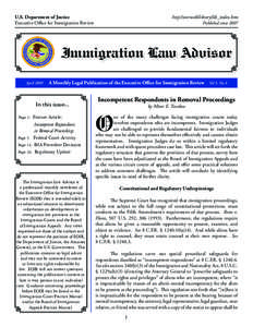 U.S. Department of Justice Executive Office for Immigration Review http://eoirweb/library/lib_index.htm Published since 2007
