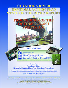 CUYAHOGA RIVER REMEDIAL ACTION PLAN STATE OF THE RIVER REPORT & PROCEEDINGS OF THE OCTOBER 25, 2001