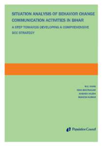 Situation analysis of behavior change communication activities in Bihar: A step towards developing a comprehensive BCC strategy