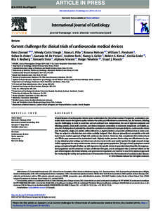 Current challenges for clinical trials of cardiovascular medical devices