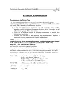 North Boone Community Unit School District[removed]:300 Page 1 of 1  Educational Support Personnel