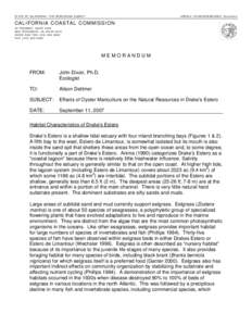 STATE OF CALIFORNIA—THE RESOURCES AGENCY  ARNOLD SCHW ARZENEGGER, G O V ER NO R CALIFORNIA COASTAL COMMISSION 45 FREMONT, SUITE 2000