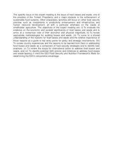 Health / Environmental economics / Food security / Humanitarian aid / Security / Urban agriculture / Sustainability / Nutrition / Environment / Food and drink / Food politics