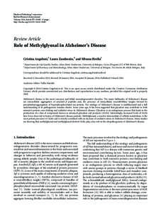 Role of Methylglyoxal in Alzheimer’s Disease