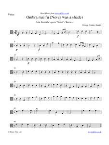 Sheet Music from www.mfiles.co.uk  Violas Ombra mai fu (Never was a shade) Aria from the opera 