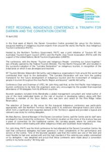 Microsoft Word[removed]First Regional Indigenous Conference