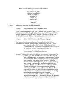 Microsoft Word - FASS ScientificFASS Minutes Advisory Committee on Animal Care - Agenda 2008.doc