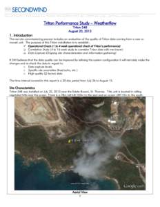 Second Wind Inc. 15 Riverdale Ave, Newton, MA[removed]USA•[removed]•Fax617[removed]•www.secondwind.com  Triton Performance Study – Weatherflow Triton 548 August 20, 2013