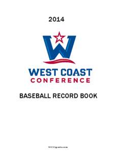 2014  BASEBALL RECORD BOOK WCCsports.com