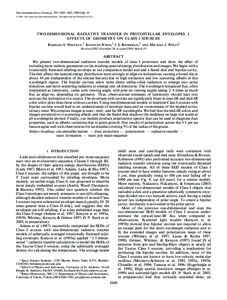 The Astrophysical Journal, 591:1049–1063, 2003 July 10 # 2003. The American Astronomical Society. All rights reserved. Printed in U.S.A. TWO-DIMENSIONAL RADIATIVE TRANSFER IN PROTOSTELLAR ENVELOPES. I. EFFECTS OF GEOME