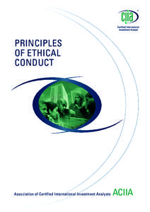 ®  PRINCIPLES OF ETHICAL CONDUCT