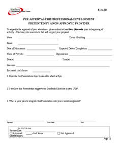 2011 LPDC GUIDELINES - PAGE 18 - FORM 3B - Pre-Approval - Non-Apprv. Provider