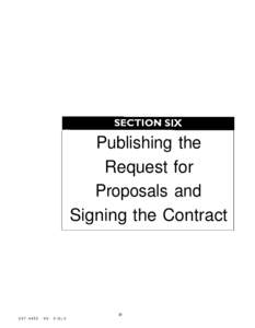 Publishing the Request for Proposals and Signing the Contract  31