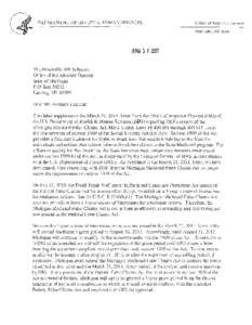 Michigan False Claims Act Letter