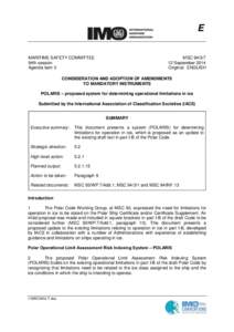 E MARITIME SAFETY COMMITTEE 94th session Agenda item 3  MSC[removed]