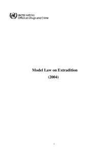 Model Law on Extradition[removed]  CONTENTS