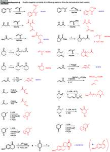 Chem 212 Condensation Reactions 2 ANSWERS Give the reagents or products of the following reactions. Show the mechanisms for each reaction. O