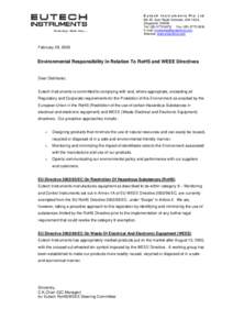 Waste legislation / Waste law / Law / Waste Electrical and Electronic Equipment Directive / Restriction of Hazardous Substances Directive / Electronics / Waste / Electronic Waste Recycling Act / Electronic waste by country / Environment / European Union directives / Electronic waste