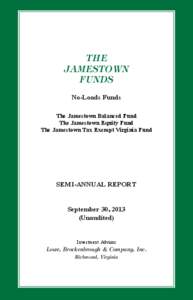 THE JAMESTOWN FUNDS No-Loads Funds The Jamestown Balanced Fund The Jamestown Equity Fund