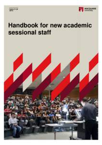 FACULTY OF ARTS Handbook for new academic sessional staff