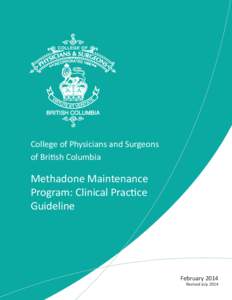 Methadone Maintenance Program: Clinical Practice Guideline