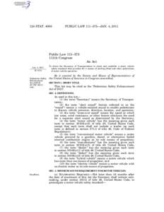 124 STAT[removed]PUBLIC LAW 111–373—JAN. 4, 2011 Public Law 111–373 111th Congress
