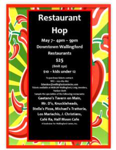 Restaurant	
   Hop	
   May	
  7–	
  4pm	
  –	
  9pm	
  