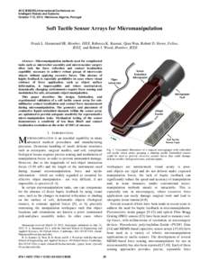 Soft Tactile Sensor Arrays for Micromanipulation