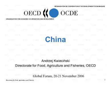 ORGANISATION DE COOPÉRATION ET DE DEVELOPMENT ÉCONOMIQUES  ORGANISATION FOR ECONOMIC CO-OPERATION AND DEVELOPMENT China Andrzej Kwieciński