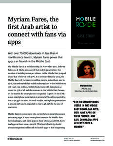 Myriam Fares, the first Arab artist to connect with fans via apps  Case StudY