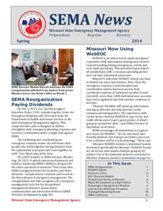SEMA News  Spring 2014 SEMA News Missouri State Emergency Management Agency