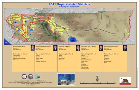 2011 Supervisorial Districts County of Riverside San Bernardino County q ?
