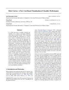 Brier Curves: A New Cost-Based Visualisation of Classifier Performance  Jos´e Hern´andez-Orallo