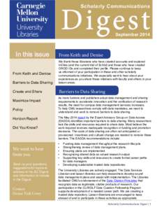 Digest Scholarly Communications September[removed]In this issue