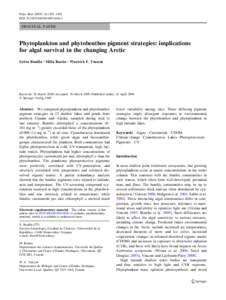 Aquatic ecology / Planktology / Biological oceanography / Biological processes / Cellular respiration / Biological pigment / Xanthophyll / Phytoplankton / Colored dissolved organic matter / Biology / Geologic time scale / Water