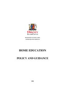 Home Education Policy and Guidance