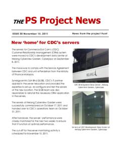 THE  PS Project News ISSUE 30 November 15, 2011