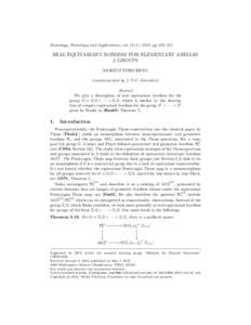 Homology, Homotopy and Applications, vol. 15(1), 2013, pp.235–251  REAL EQUIVARIANT BORDISM FOR ELEMENTARY ABELIAN 2–GROUPS MORITZ FIRSCHING (communicated by J. P.C. Greenlees)