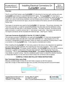 E-Lume-A-Pathtm Lighting System Installing Electrical Connectors On FLATLITE® Lamps