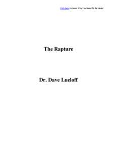 Click here to learn Why You Need To Be Saved  The Rapture