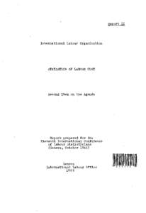 Report II  International Labour Organisation STATISTICS OF LABOUR COST