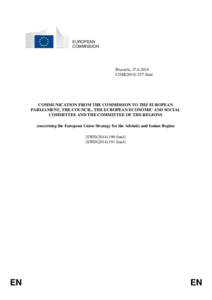 Earth / Interreg / Europe / Marine protected area / Sustainable transport / A Cooperative Strategy for 21st Century Seapower / Environment / Alpine Space Programme / Environmental governance / European Union / Oceanography / Adriatic Sea