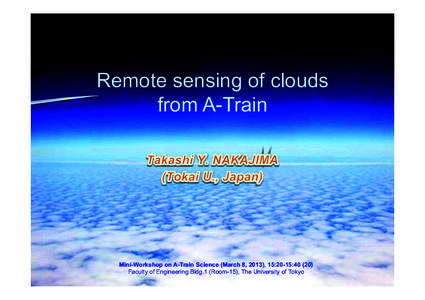 Radar meteorology / Japanese space program / Tropical Rainfall Measuring Mission / CloudSat / Aqua / Moderate-Resolution Imaging Spectroradiometer / DBZ / Icod de los Vinos / Spacecraft / Spaceflight / Earth