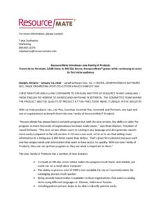 Microsoft Word - News release for ResourceMate FOP.docx